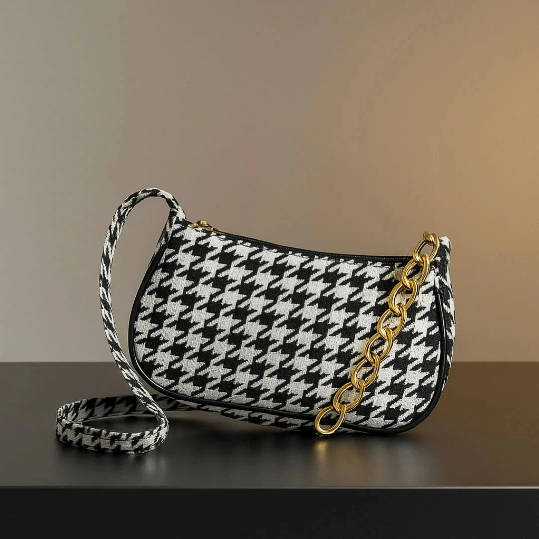 Chic Houndstooth Bag Bags Lush
